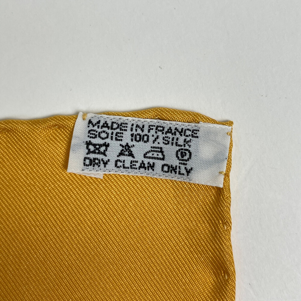 HERMES Authentic Yellow Silk Scarf - Picture 2 of 5